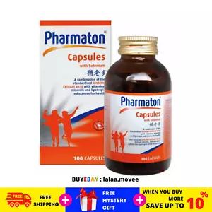 100's PHARMATON Capsules with Ginseng Extract and Selenium - Energy Booster - Picture 1 of 7