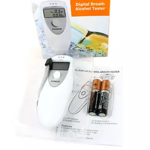 Portable Alcohol Breathalyzer Breath Tester Analyzer LCD Display Batteries Incl - Picture 1 of 7