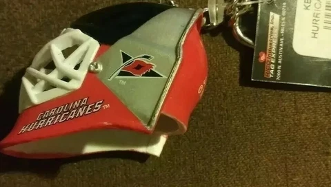 Carolina Hurricanes - Goalie Mask Helmet - 2" Keychain NEW Cover