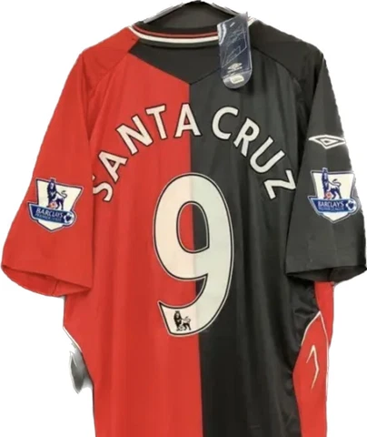 Santa Cruz Blackburn Rovers Soccer Jersey #9 Size L Original Paraguay Cover