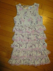 Hartstrings Paris/Parisian Themed Tiered Ruffle Dress size 6 - Picture 1 of 5