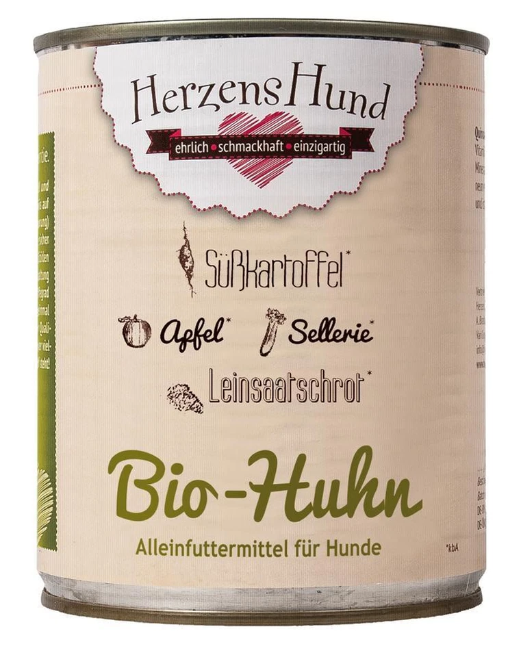Herzenshund Bio Huhn mit Bio Süßkartoffel | 6x800g - Bild 1 von 1