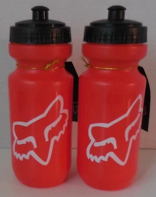Juego de 2 botellas de agua Fox Core Big Mouth 22 oz rojo llama/blanco/negro Foto 1 de 4
