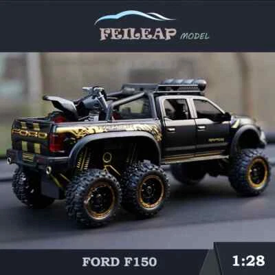 1/32 Ford Raptor F150 Toy Vehicle 6X6 Pickup Diecast Alloy Car Model Toy Truck - Image 1 of 4