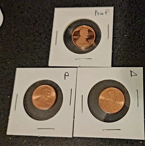2024-P D S Lincoln Shield (3) Cent Set - Gem Proof + P & D Mint Bus Strikes - Picture 1 of 2