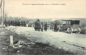 CPA 55 TOURISTES DE L'AGENCE PEERLESS ARRIVANT A APREMONT LA FORET (cpa pas cour - Picture 1 of 1