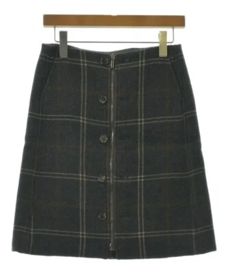 S Max Mara Mini Skirts GrayxBeigexBrown(Check Pattern) 2200530505022 - Imagem 1 de 4