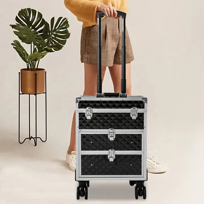 Professional Rolling Makeup Case Cosmetic Organizer Train Case Cosmetic Trolley - Image 1 of 4