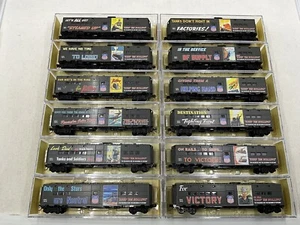 NIB MTL N Scale Complete Set of 12 Union Pacific WWII Poster Series Troop Cars - Picture 1 of 7