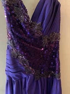 Nadine -Purple Hi Lo Sequined Formal (Prom) Long Dress, Size 5 WILL GO FAST!!! - Picture 1 of 4