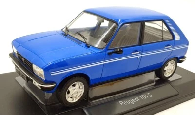 Norev 1/18 Scale Diecast 184903 - Peugeot 104 S 1981 - Ibis Blue - Image 1 of 4