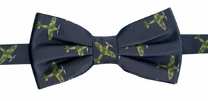 THE TIE STUDIO - Army Planes on Navy Men's Novelty Bow Tie - Picture 1 of 3