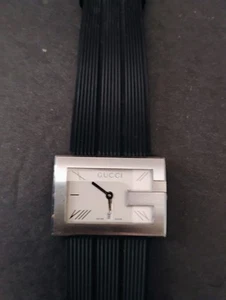 Gucci Stainless 100M G Series Rubber Band Quartz Watch - Picture 1 of 11