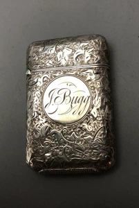 Victorian Silver Vesta Case Sampson Mordan London  1883 CZX - Picture 1 of 3