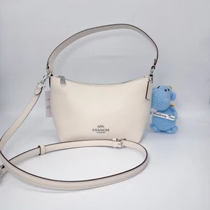 Coach CW390 Borsa a tracolla con zip e tracolla gesso argento edizione limitata pelle - Foto 1 di 13