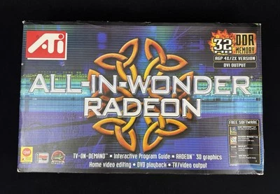 ATI All-in-Wonder Radeon AGP 4x/2x DVI Output 32MB DDR Memory Video Card - Image 1 of 3