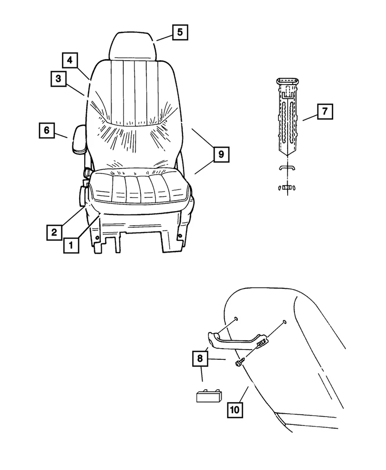 Funda Cojín Asiento Delantero Mopar Original 1AM951J1AA Foto 1 de 1