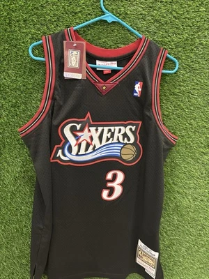Allen Iverson Philadelphia 76ers Black Jersey New With Tags - Image 1 of 2