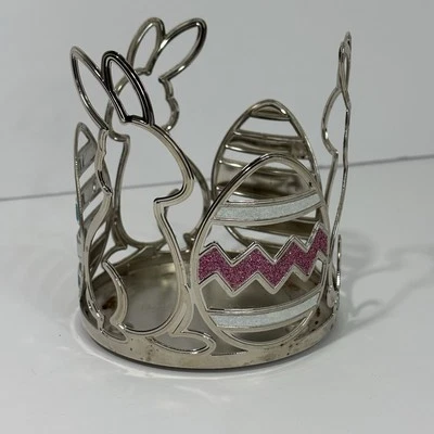 Bath & Body Works Easter Glitter Eggs & Bunnies 3-Wick Candleholder..READ! - Image 1 of 4