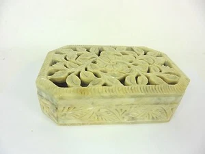 Soapstone Hinged Trinket or Jewelry Box Jennifer Farrell Collection - Picture 1 of 10