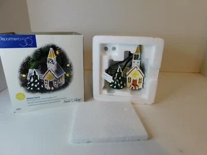 Snow Village ~ Dept. 56 ~ “STEEPLED CHURCH” ~ Lighted Ornament ~ #98643 ~ Boxed - Picture 1 of 1