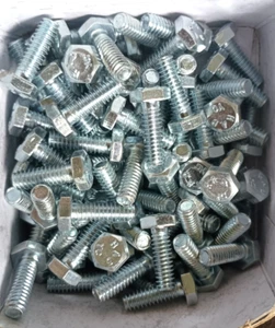 25 Hillman 1/4-20 x 3/4 Hex Bolts Zinc Plated Coarse Thread Screw 190009 - Picture 1 of 2