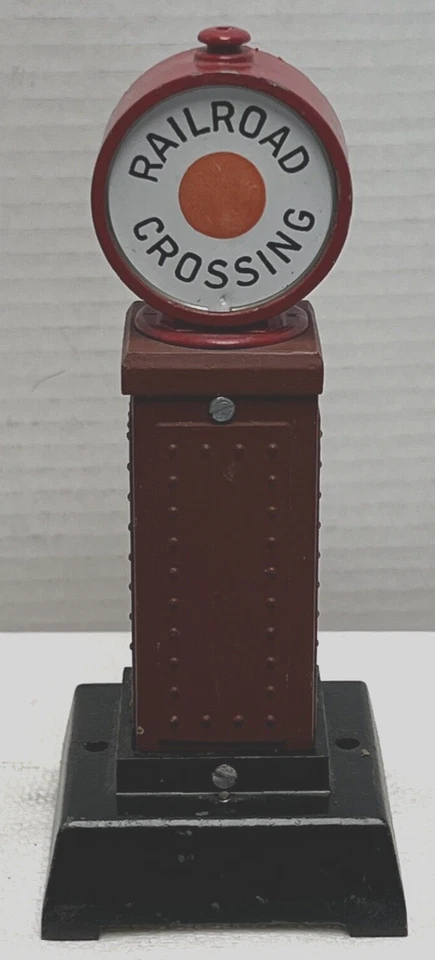 LIONEL PREWAR STANDARD GAUGE #87 RAILROAD BLINKING CROSSING SIGNAL - REPAINTED - Image 1 of 4