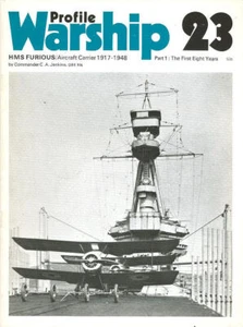 WARSHIP PROFILE 23 HMS FURIOUS ROYAL NAVY AIRCRAFT CARRIER PT 1 WW1 WW2 CONVERSI - Imagen 1 de 4