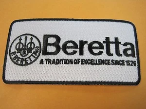 PARCHE DE ARMAS DE FUEGO BERETTA 2 X 4 PULGADAS DE HIERRO o PARCHE DE COSER EN PISTOLA 100% ¡LOOK BORDADO! - Imagen 1 de 15