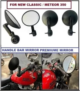 Fit For ROYAL ENFIELD Handle Bar End Mirror Black Meteor/Hunter/Super Meteor 650 - Picture 1 of 7