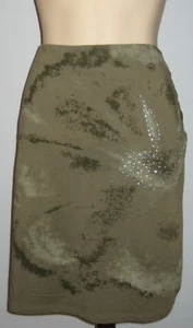 New ADDITION ELLE Size 3X Brown Rhinestone A-Line Skirt - Picture 1 of 3