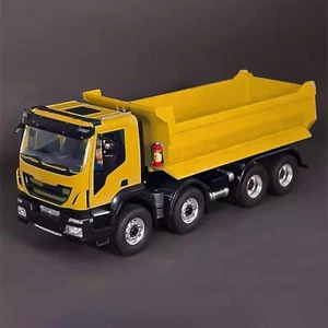 1/14 8x8 Hydraulic Metal RC Painted Assembled Dump Truck Tipper Car Sound Light - Picture 1 of 8
