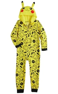 Pokemon Pikachu Hoodie Union Suit One Piece Size S (6-7) Boys / Girls New! - Picture 1 of 3