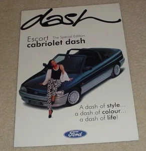 Ford Escort Dash Special Edition Cabriolet Brochure 1992 - Picture 1 of 1