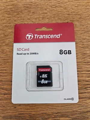 Transcend SDHC 8GB Class 10 Secure Digital Memory Card  - Image 1 of 2