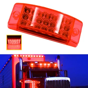 2x 6" Red 21-LED Side Clearance Lights Marker Truck Trailer Flash Signal Dynamic - Picture 1 of 12