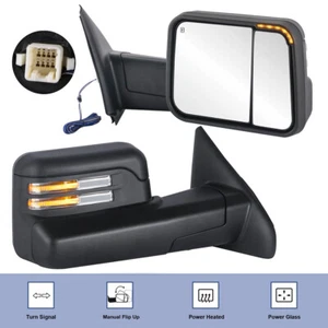 Pair Power Heated Tow Mirrors For 03-08 Dodge Ram 1500 2500 3500 w/ Led Signal - Picture 1 of 13