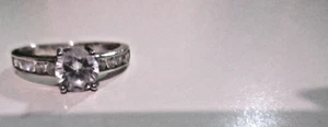 9ct White Gold CZ Dress Ring Size N Jewellery solitaire 2020210 - Picture 1 of 10