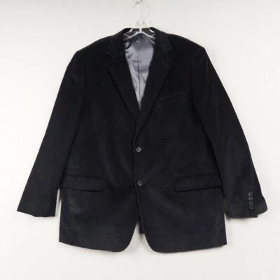 Abrigo deportivo de pana Saddlebred 46R negro blazer de 2 botones Foto 1 de 4