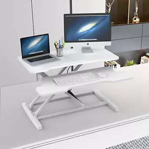 ADVWIN Height Adjustable Standing Desk Converter, Ergonomic Sit Stand Desk Riser - Picture 1 of 7