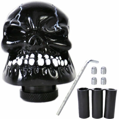 Universal Manual Stick Operation Car Gear Shift Knob Lever Resin Skull - Image 1 of 4