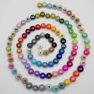 100% Wool Felt Balls - 2 cm – 20 pcs – Pick Any of 101 Colours – Craft Supply - Picture 1 of 107