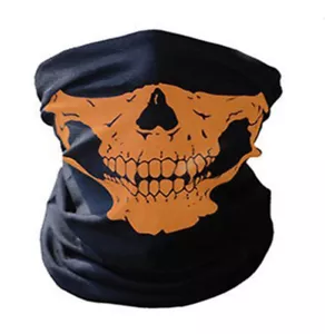 Halloween Skull Face Mask Balaclava Tube Bandana Cover Snood Neck Gaiter Scarf - Picture 1 of 21