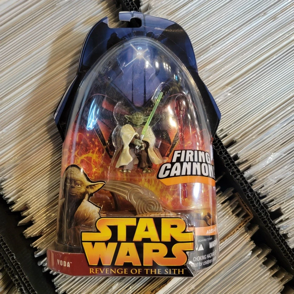 Star Wars la Vendetta Dei The Sith Yoda Action Figure Hasbro 2005 Spara Cannone - Immagine 1 di 1