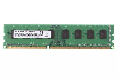 DDR3 RAM 4 GB PC3-8500 2Rx8 1066Mhz 240PIN DIMM Desktop Memory Unbuffered NONECC - Image 1 of 4