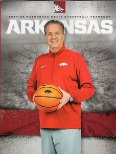 Arkansas Razorbacks SEC Hombres Baloncesto 2024 2025 Anuario Programa Entrenador Cal - Imagen 1 de 2