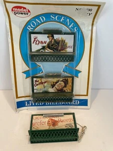 Model Power HO Scale Light Up Billboard Signs Set Of 2 Plus 1 Bonus New! - Picture 1 of 1