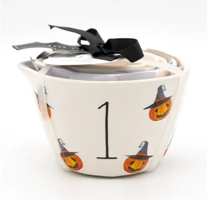 Rae Dunn Measuring Cups Halloween Decor Jack-o-lantern Witch Hat - Set of 4 - Picture 1 of 7