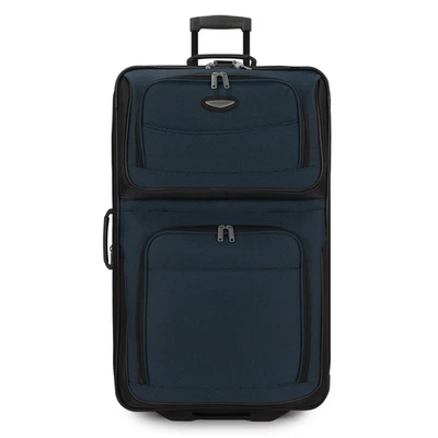 Amsterdam Expandable Rolling Upright Luggage, Navy, Checked-Large 29-Inch - Image 1 of 4