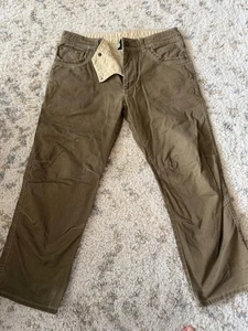 Kuhl Pants Mens 35x32 Brown Rydr Vintage Patina Dye Canvas Workwear Outdoor - Picture 1 of 14